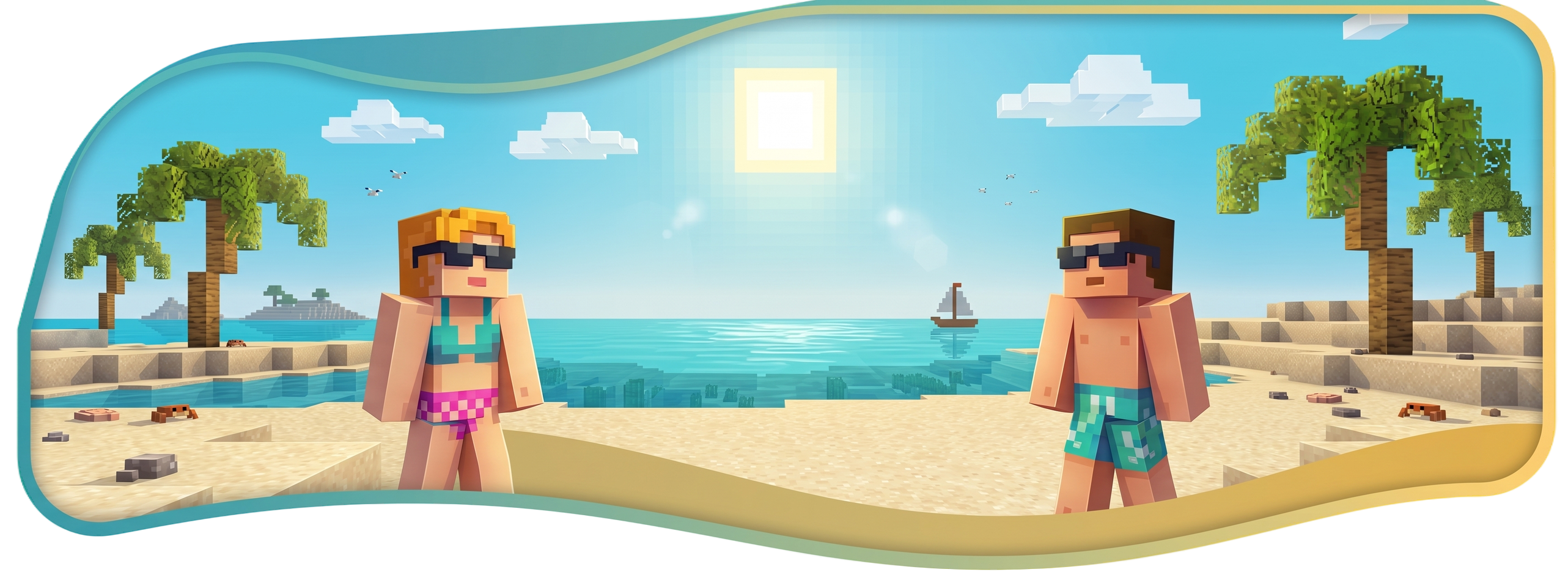 Wakacyjna plaża Minecraft SlonskMC